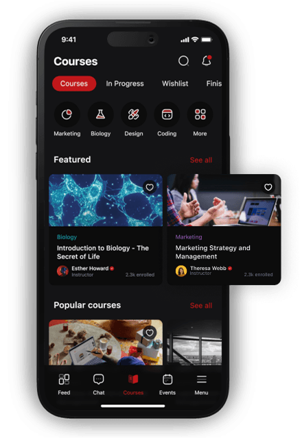 NSLS course discovery with featured learning content and visible progress